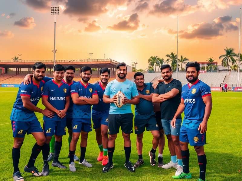 Indian Players Enjoying Dominion Rugby Champions